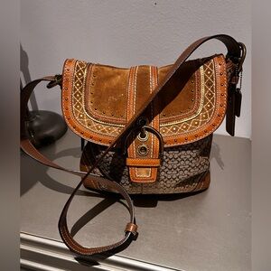 Coach vtg signature sueder and letter jackguard soho Crossbody Bag
